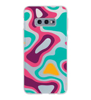 Samsung Galaxy S10E Kapak Renkli Desen Tasarımlı Şeffaf Silikon Kılıf