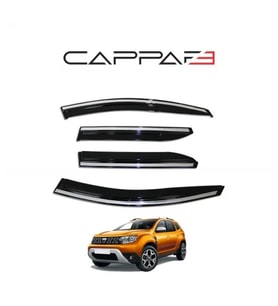 Dacia Duster 2018-2024 Yıl Aralığı Uyumlu Cam Rüzgarlığı 4 Parça Kromlu