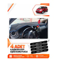 NİSSAN NOTE E12 (2009-SONRASI) Uyumlu Ön Torpido Koruma Kılıfı Halısı - Siyah Mavi