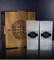 eJOYA Kişiye Özel Kutusunda 2'li Rakı Bardağı Hediye Seti 111337