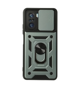 Xiaomi Poco F3 Kılıf Pars Lens Yüzüklü Silikon - Yeşil