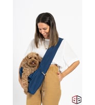 Salya Store Peluşlu Köpek Taşıma Çantası indigo - Anne Kucağı İndigo Çanta (Mavi)