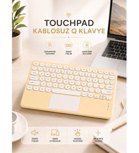 Android Ve İos Uyumlu Bluetooth Klavye Touchpad Slim Kablosuz Wifi Q Klavye