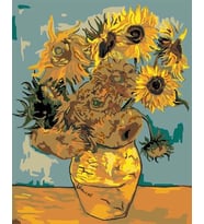 Van Gogh Ayçiçekleri Sayılarla Boyama Seti 40x 50 cm (Tuvale Gerili)