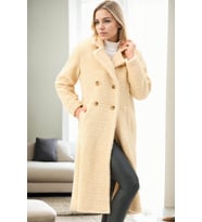 Z9775 DEWBERRY BAYAN PALTO-BEJ