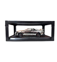 1:24 Metal Model Koleksiyon Araba Nissan Skyline GT-R R34 Gümüş 19 Cm (Döner Ön Tekerler)