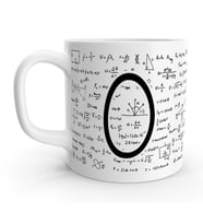 O Harfi Matematik Formül Tasarım Harfli Kupa Bardak