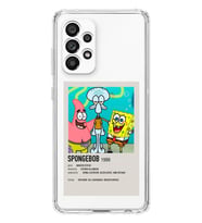 Samsung Galaxy A13 Uyumlu Sunger Bob Minimalist Poster Desenli Şeffaf Telefon Kılıfı