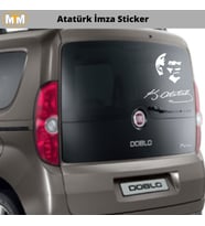 Atatürk İmza Oto Sticker 15 CM