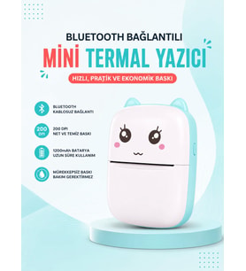 Mürekkepsiz Baskı Teknolojili Bluetooth Cep Yazıcısı