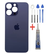 iPhone 14 Pro Max Pro Arka Kapak Pil Kapağı +Tamir Seti ve Yapıştırıcı MOR RENK (Grimelanj)