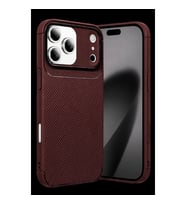 Apple İphone 17 Pro Max Auto Focus Karbon Kapak - Bordo