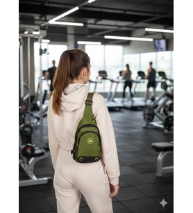 NEWİSH POLO BODY BAG ÇAPRAZ GÖĞÜS VE SIRT ÇANTASI-QATRO 2260 (Yeşil) (Sarı)
