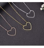 Kişiye Özel Minimalist Kalp Kolye 925K Gümüş