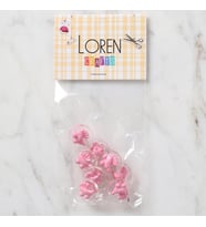 Crafts 8 Li Şeffaf Pembe Bebek Arabası Düğme