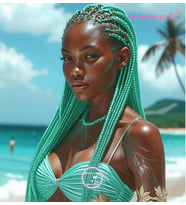 X-Pression Afrika Örgüsü ve Rasta İçin Sentetik saç  165GR-A25-SUYESILI-1
