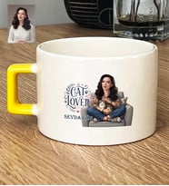 Kişiye Özel Karikatürlü Cat Lover Kedi Annesi Lüks Fincan Anneler Günü Hediyesi