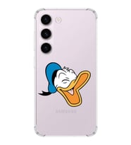 Samsung Galaxy S23  Köşe Korumalı Antişok Kapak Donald Duck Tasarımlı Şeffaf  Kılıf