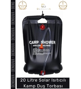 #SuTorbası Portatif Güneş Enerjili PVC Outdoor Su Çantası 20 Litre Solar Isıtıcılı Kamp Duş Torbası