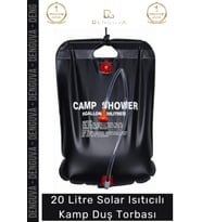 #SuTorbası Portatif Güneş Enerjili PVC Outdoor Su Çantası 20 Litre Solar Isıtıcılı Kamp Duş Torbası