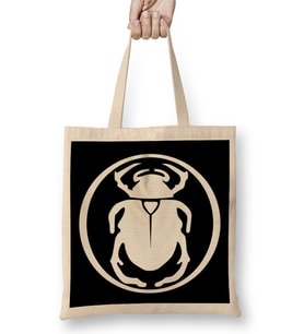 Destiny Scarab Heart Emblem Bez Çanta Uzun Saplı
