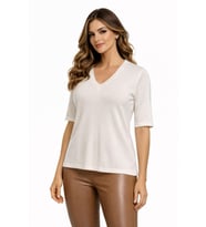Kadın Triko Kısa Kol Bluz 12945 BGL-ST05312