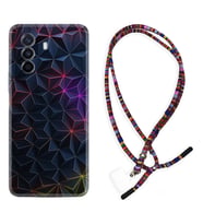 Huawei Nova Y70 Y90 Nova 9 SE  Kılıf Boyun Asklı Rasta Silikon Renkli Prizmalar 1783