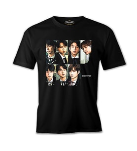 Enhypen - Group Siyah Erkek Tshirt