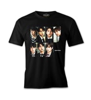 Enhypen - Group Siyah Erkek Tshirt