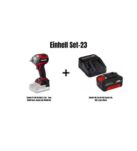 Einhell Set-23(Einhell TP-CW 18/350-C LiBL Akülü Darb.Somun Sık-Kömürs+18V 4,0 Ah Akü & Şarj Cihazı)