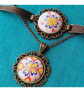 Ebrulu kolye bileklik set