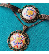 Ebrulu kolye bileklik set
