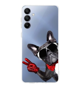 PrintiFy Samsung Galaxy  A16 ile Uyumlu Köpek 2 Kamera Korumalı Şeffaf Kılıf
