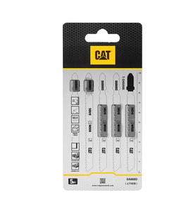 CAT DA06003 5 Parça Profesyonel Ahşap Çapaksız Temiz Kesim Dekupaj Testere Bıçağı, Ucu
