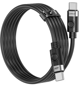 60W 3A PD Type-C to Type-C Hızlı Şarj ve Data Kablosu Siyah 1 Metre