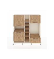 Kronos Dolap 18 Raflı 8 Kapaklı Tek Askılı 220x59x243 Aytaşı-Çam/Çam