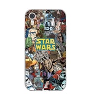 Iphone XR Uyumlu Star Wars Kolaj Tasarımlı Şeffaf Telefon Kılıfı