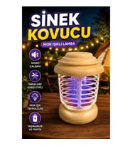 Sessiz Çalışan Mor Işıklı Sinek Kovucu Lamba – Kamp ve Bahçe Kullanımı