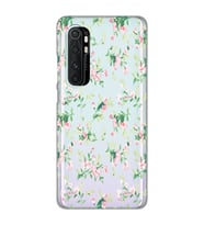 Xiaomi Mi Note 10 Lite Uyumlu Çiçek Desenli Şeffaf Telefon Kılıfı