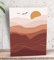 BK Gift Minimalist Landscape Tasarımlı Dekoratif Mini Kanvas Tablo 15x20cm-2