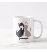 Kedi Severlere Özel İsimli Kupa (Beyaz)