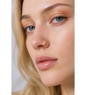 Sarı Renk Sıkıştırmalı Burun Kulak Piercıng