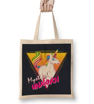 Cartoon Multicolour Unicorn Bez Çanta Uzun Saplı