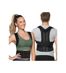 Kamburluk Önleyici Ortopedik Balenli Dik Duruş Korsesi Unisex (Siyah)