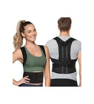 Kamburluk Önleyici Ortopedik Balenli Dik Duruş Korsesi Unisex (Siyah)