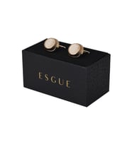 Esgue Gold Sedef Yuvarlak Kol Düğmesi