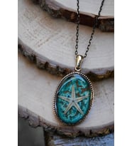 STONEAGE JEWELLERY Gerçek Gerçek Deniz Yıldızı El Yapımı Bayan Kolye