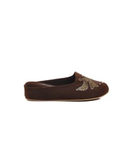 Pierre Cardin Bordo Tekstil Hafif Önü Kapalı Kadın Ev Terliği PC-55370 Z (KAHVE)