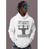 Street Workout Calisthenics Fitness Baskılı Unisex Oversize Sporcu Hoodie