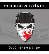 MASKE STİCKER - araba kask motosikler kamyonet minibüs uyumlu etiket